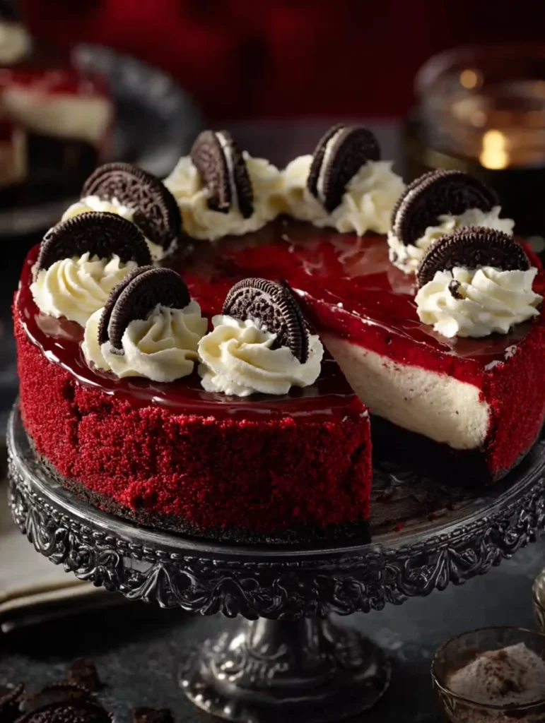 Vampire Bite Cheesecake Recipe Red Velvet Cheesecake Halloween Treat Buy Vampire Bite Red Velvet Cheesecake Online Best Re...