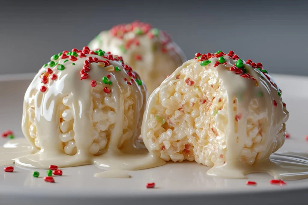 White Chocolate Rice Crispy Balls Recipe Homemade White Chocolate Crispy Treats Best Rice Crispy Balls For Christmas How T...