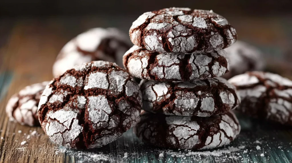 Best Chocolate Crinkle Cookies Recipe Homemade Chocolate Crinkle Cookies Easy Gluten Free Chocolate Crinkle Cookies Vegan ...