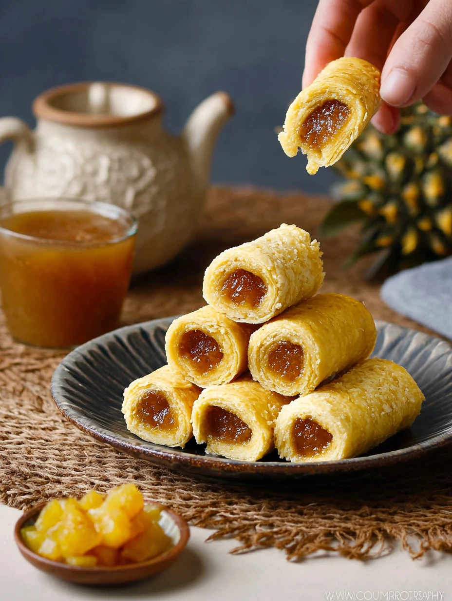Best Nastar Gulung Recipes How To Make Rolled Pineapple Tarts Easy Nastar Gulung Baking Tips Rolled Pineapple Tarts For Be...