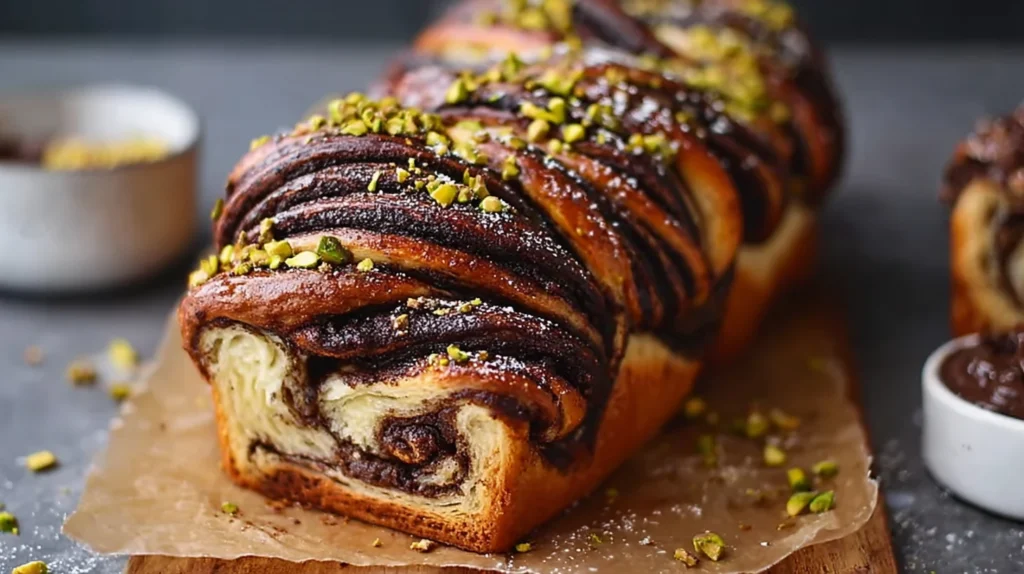 Chocolate Salted Pistachio Babka Buns Recipe Buy Chocolate Pistachio Babka Buns Online Homemade Chocolate Salted Pistachio...