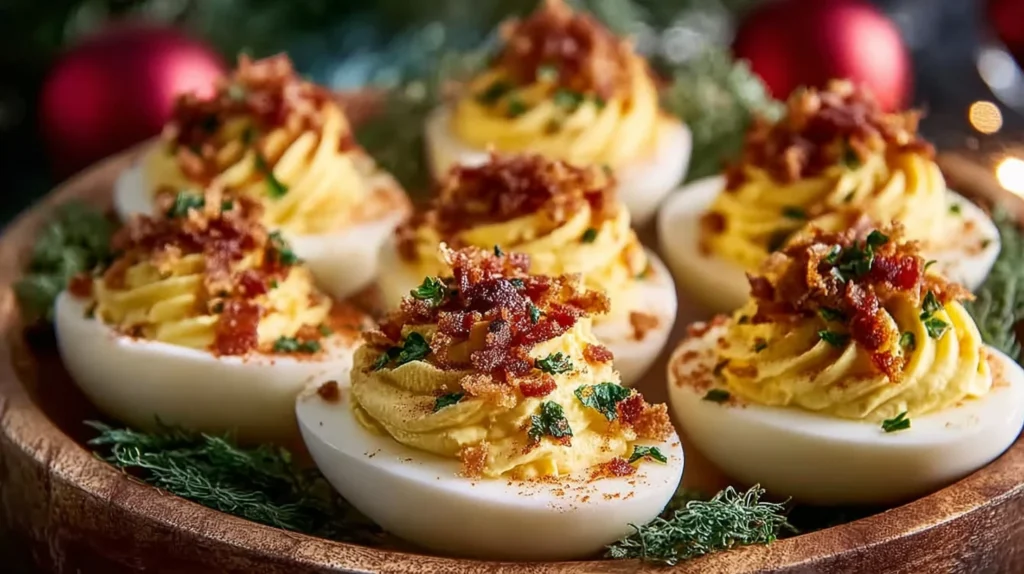Christmas Deviled Eggs Recipe Ideas Easy Christmas Deviled Eggs Festive Deviled Eggs For Holiday Gourmet Deviled Eggs Chri...