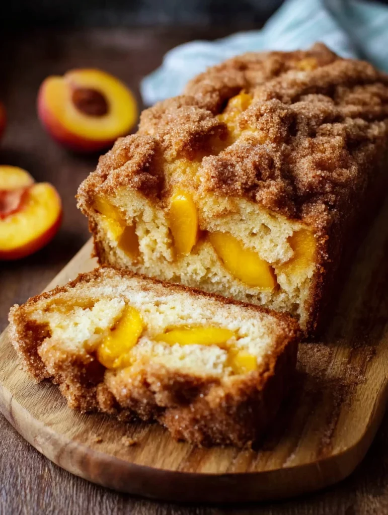 Cinnamon Peach Bread Recipe Easy Cinnamon Peach Bread Homemade Cinnamon Peach Loaf Best Cinnamon Peach Bread Gluten-free C...
