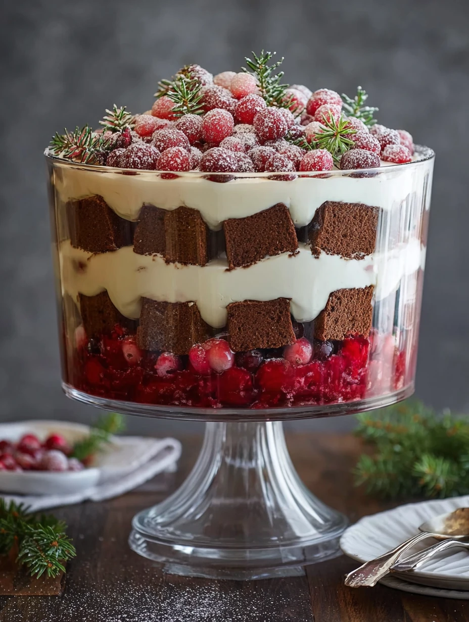 Classic Gingerbread Trifle Recipe How To Make Cranberry Curd Holiday Trifle Desserts Ideas Best Gingerbread Trifle For Chr...