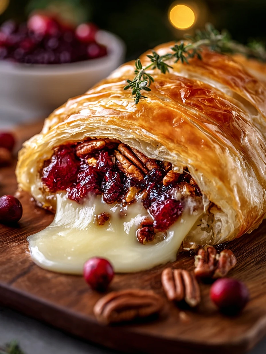 Cranberry Pecan Baked Brie en Croûte – A Stunning Holiday Appetizer