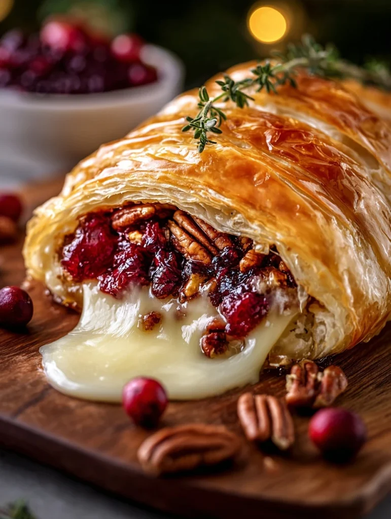 Cranberry Pecan Brie En Croûte Recipe Holiday Cranberry Pecan Brie Appetizer Easy Baked Brie With Cranberries And Pecans ...