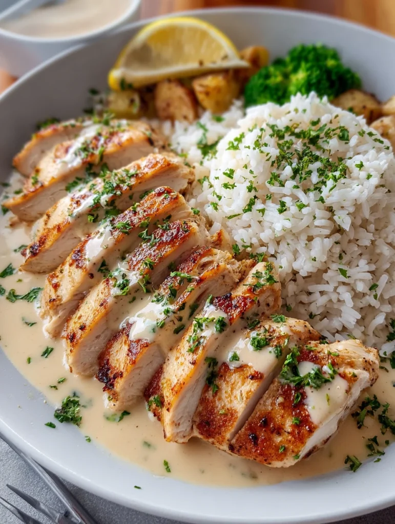 Creamy Lemon Garlic Chicken Bowls 30minute Weeknight Dinner