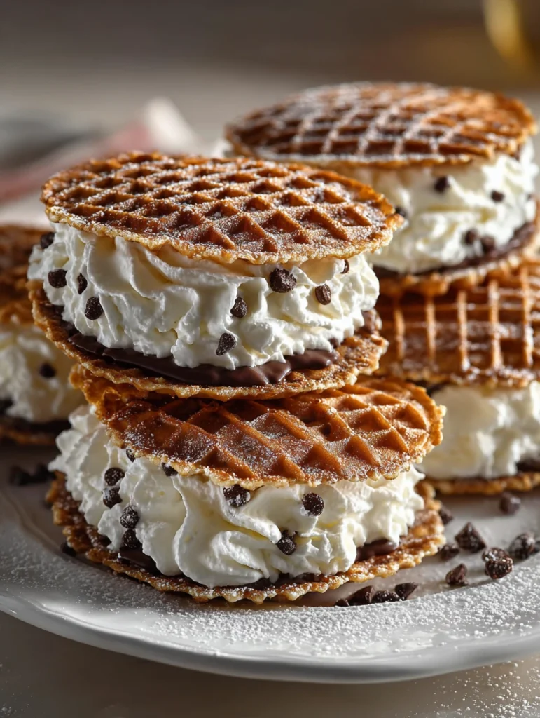 Decadent Chocolate Pizzelles Recipe Homemade Cannoli Cream Filling Best Chocolate Pizzelle Maker How To Make Cannoli Fille...
