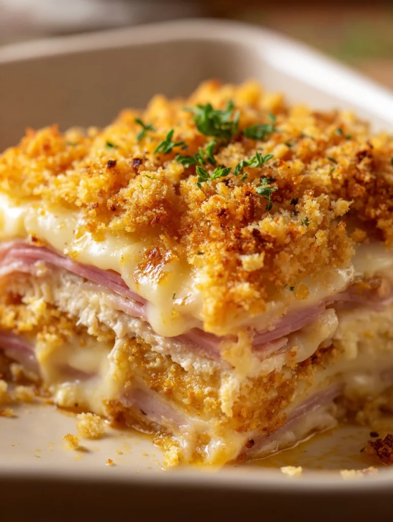 Easy Chicken Cordon Bleu Casserole Recipe Homemade Chicken Cordon Bleu Casserole Best Cheese For Chicken Cordon Bleu Casse...