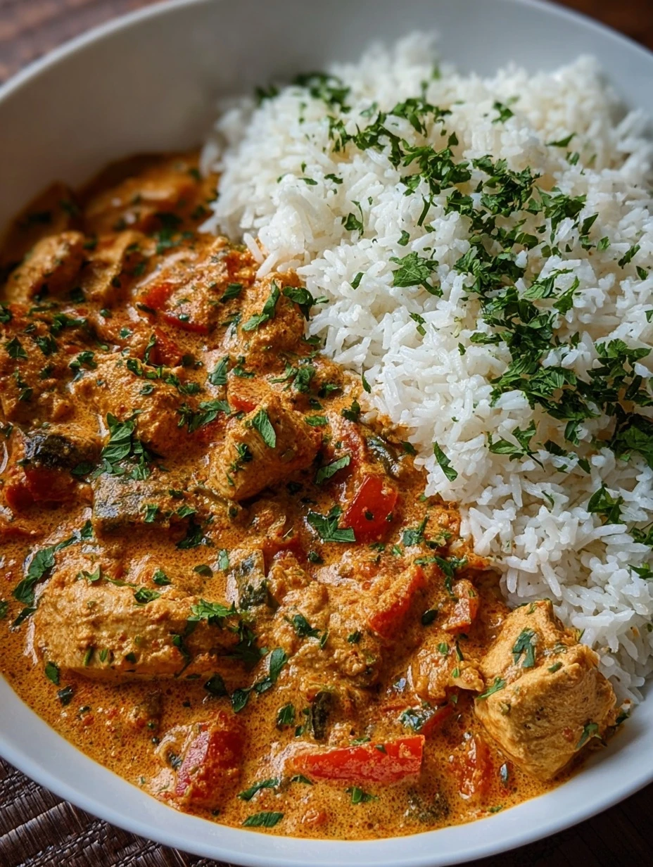 Easy Creamy Chicken Curry Recipe Weeknight Dinner Chicken Curry Fluffy Rice And Chicken Curry Best Chicken Curry With Rice...