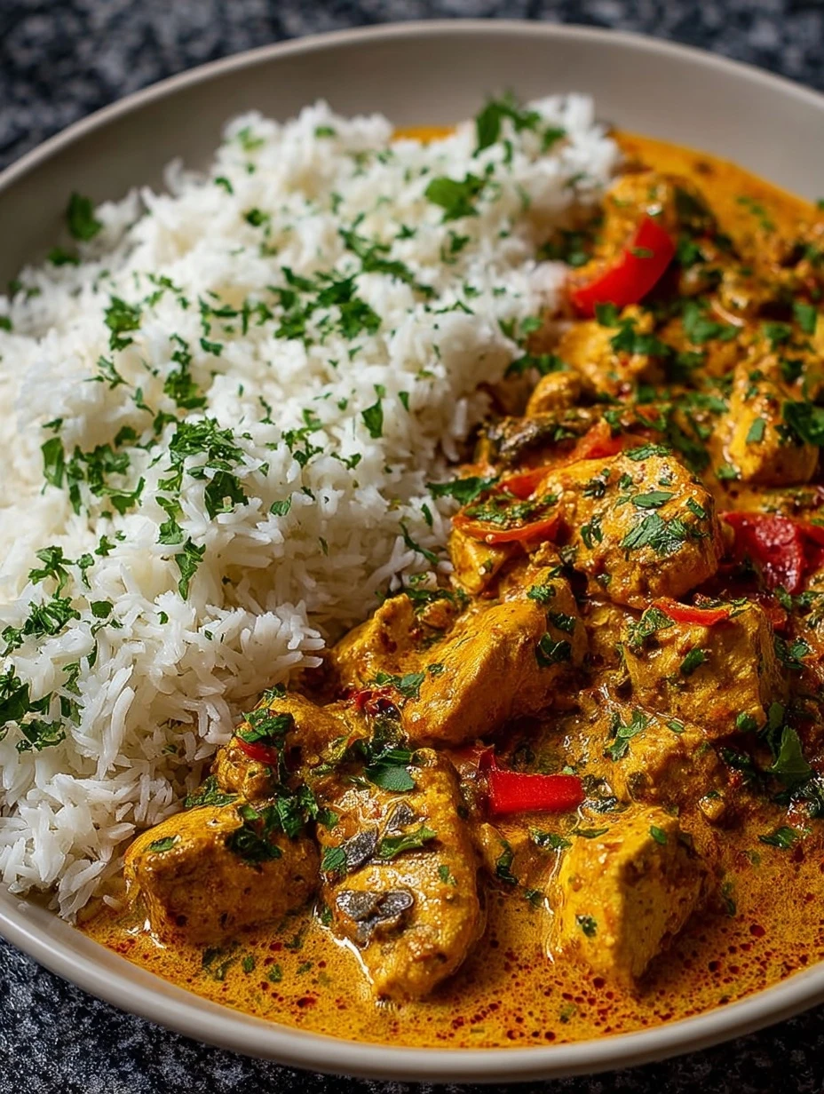 Easy Creamy Chicken Curry Recipe Weeknight Dinner Chicken Curry Fluffy Rice And Chicken Curry Best Chicken Curry With Rice...