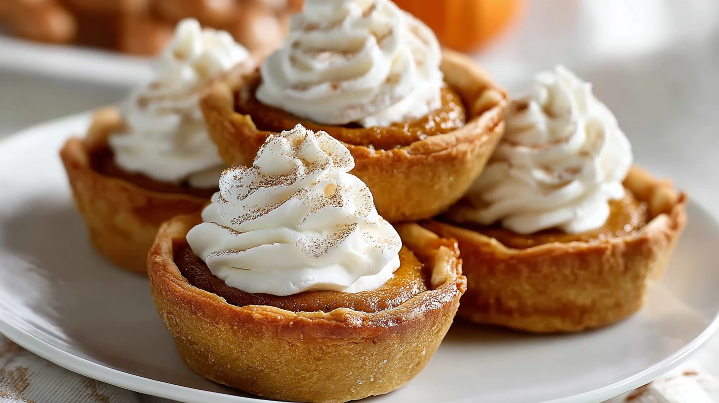 Easy Mini Pumpkin Pies Recipe For Fall Homemade Mini Pumpkin Pie Bites Best Pumpkin Pie Recipe For Thanksgiving Gluten Fre...