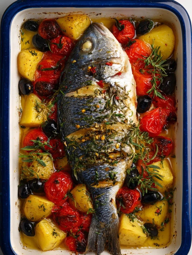 Easy Roasted Dorada Recipe One-pan Dorada With Basil Mediterranean Dorada Recipe Low-prep Dorada Fish Recipe Healthy Roast...