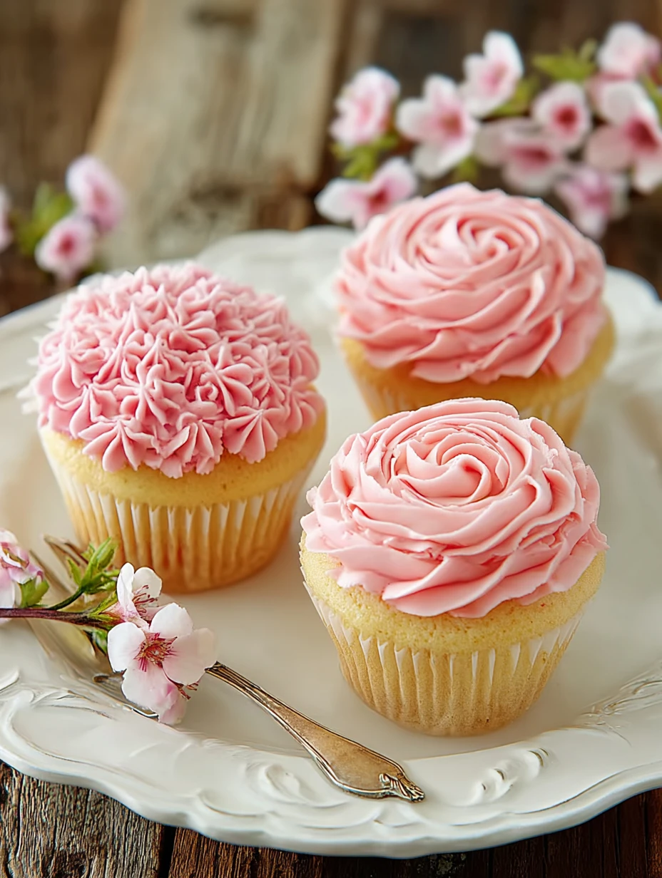 Flower Cupcakes for Spring Parties
