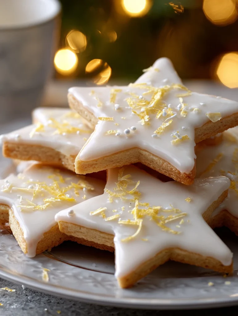 Glazed Lemon Shortbread Tree Cookies Recipe Zesty Lemon Tree Cookie Ideas Festive Glazed Shortbread Cookies Best Lemon Sho...