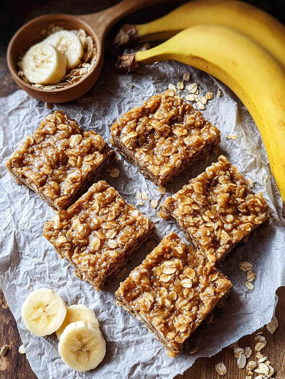 Healthy Banana Oatmeal Bars Recipe Easy Homemade Banana Oatmeal Bars Gluten-free Banana Oatmeal Bars Vegan Banana Oatmeal ...