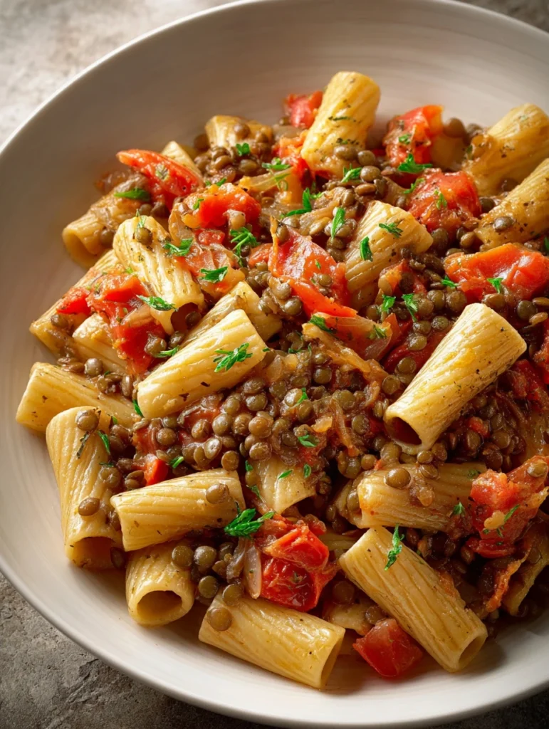 Healthy Pasta With Lentils Recipe Easy Lentil Pasta Dish Hearty Lentil Pasta Meals Vegan Lentil Pasta Recipe Gluten-free L...