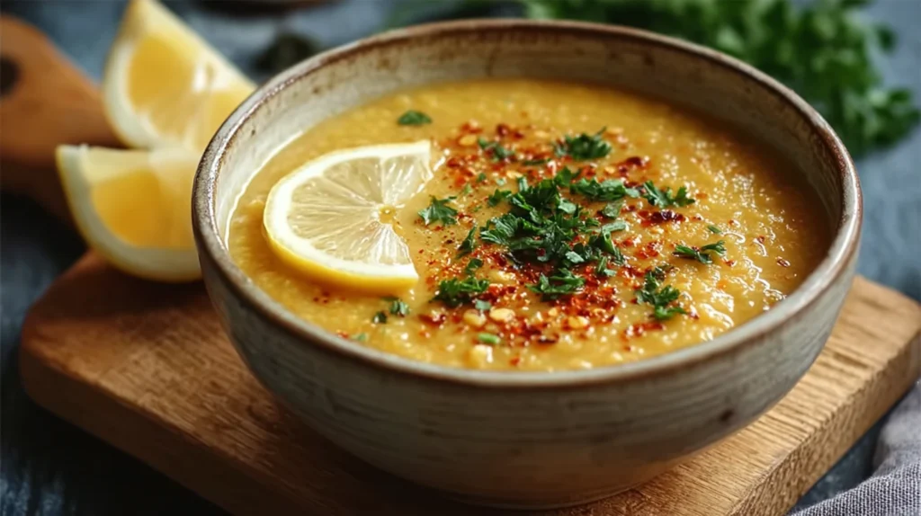 Lebanese Lemon Lentil Soup Recipe Easy Lebanese Lentil Soup Vegan Lebanese Lemon Lentil Soup Homemade Lebanese Lentil Soup...
