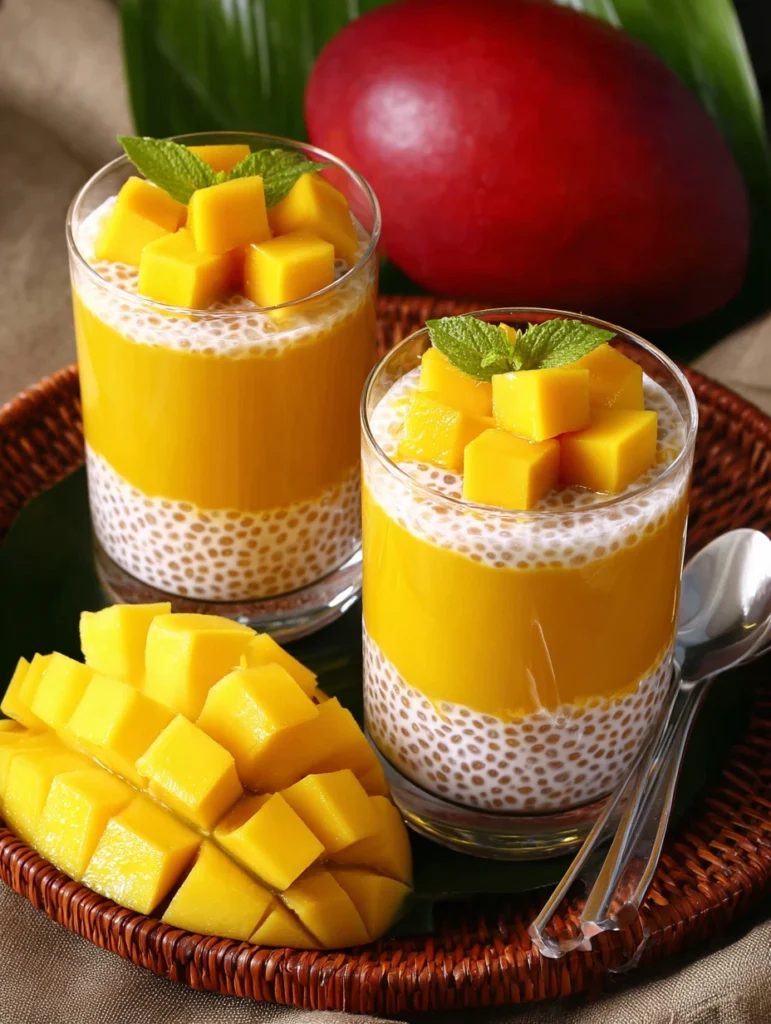 Mango Sago Dessert Recipe Best Mango Sago In Manila Mango Sago With Coconut Milk Vegan Mango Sago Pudding Where To Buy Man...