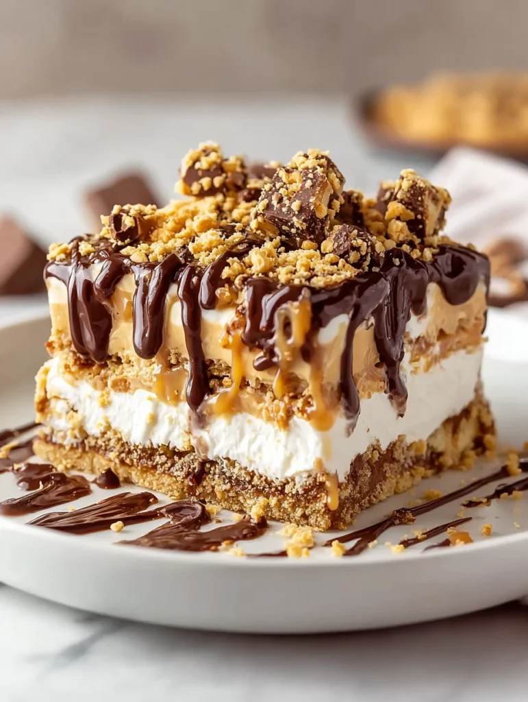 Peanut Butter Crunch Lasagna Recipe Easy Peanut Butter Lasagna Dessert Homemade Peanut Butter Crunch Lasagna Best Peanut B...