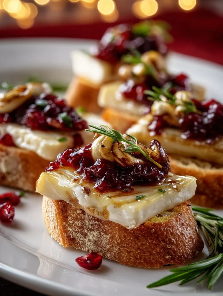 Pear Brie Cranberry Crostini Recipe Easy Pear Brie Cranberry Appetizer Make Pear Brie Cranberry Crostini Pear Brie Crostin...