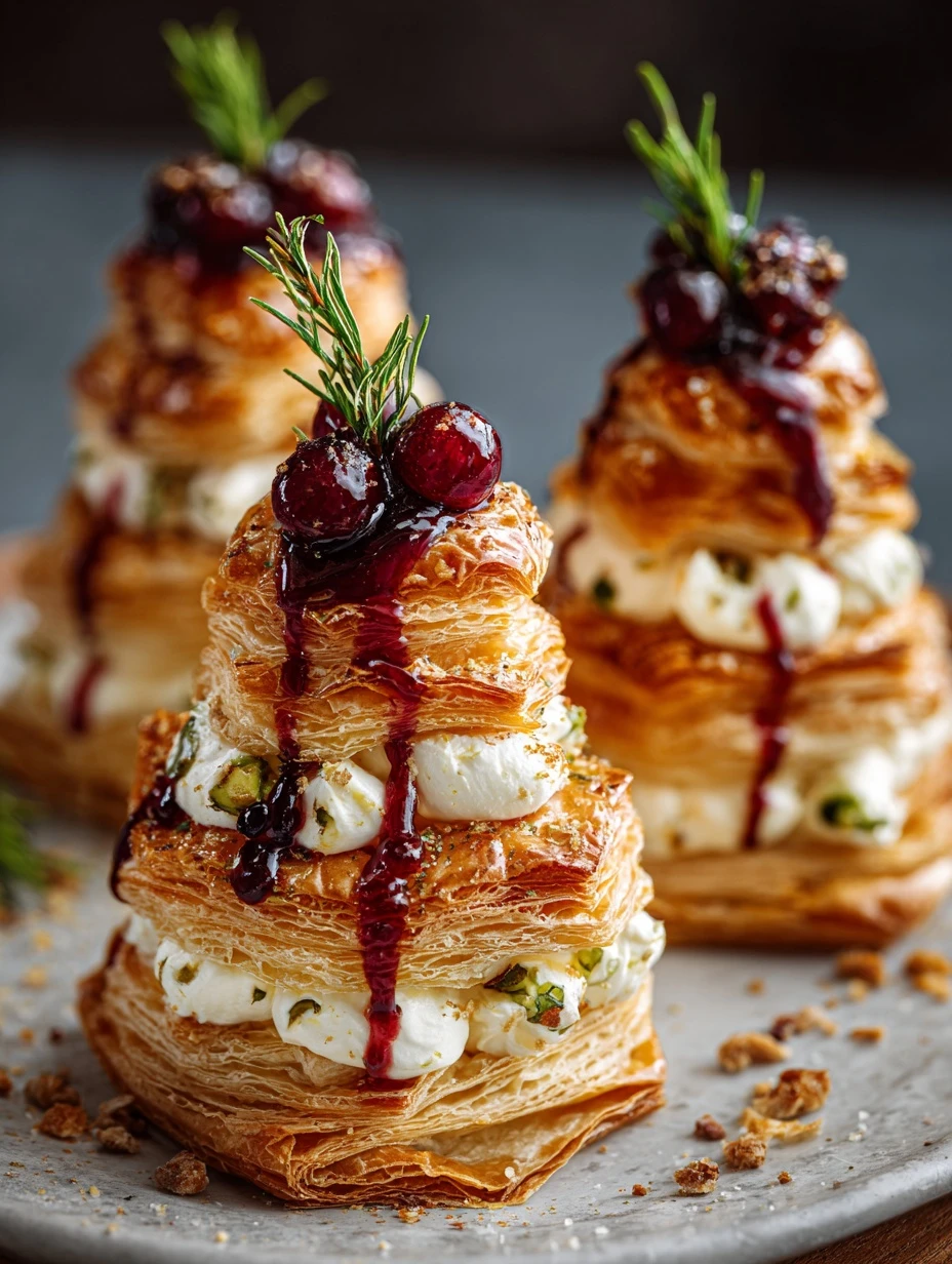 Puff Pastry Trees Recipe Burrata Cheese Appetizer Ideas Cranberry Glaze For Pastry Holiday Puff Pastry Appetizers Puff Pas...