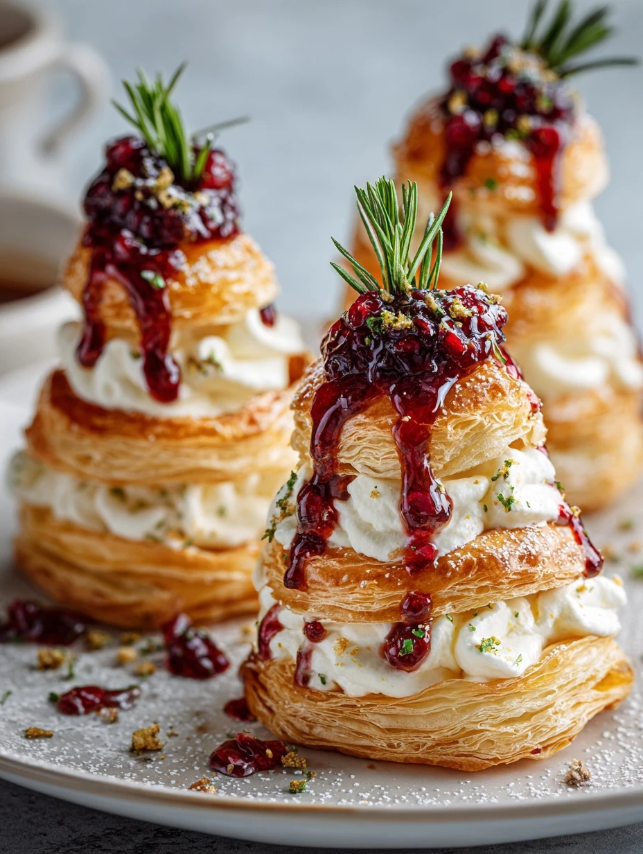 Puff Pastry Trees Recipe Burrata Cheese Appetizer Ideas Cranberry Glaze For Pastry Holiday Puff Pastry Appetizers Puff Pas...