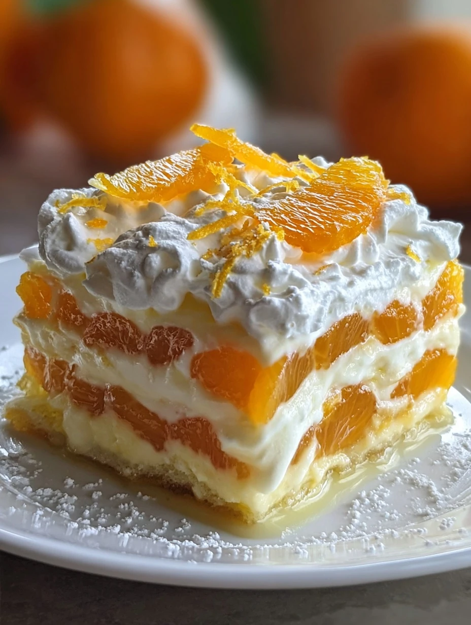 Creamy Orange Lasagna Dessert Recipe