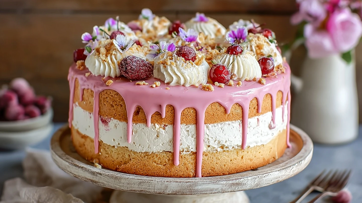 Decadent Peanut Butter & Jelly Cake That Delights Everyone
