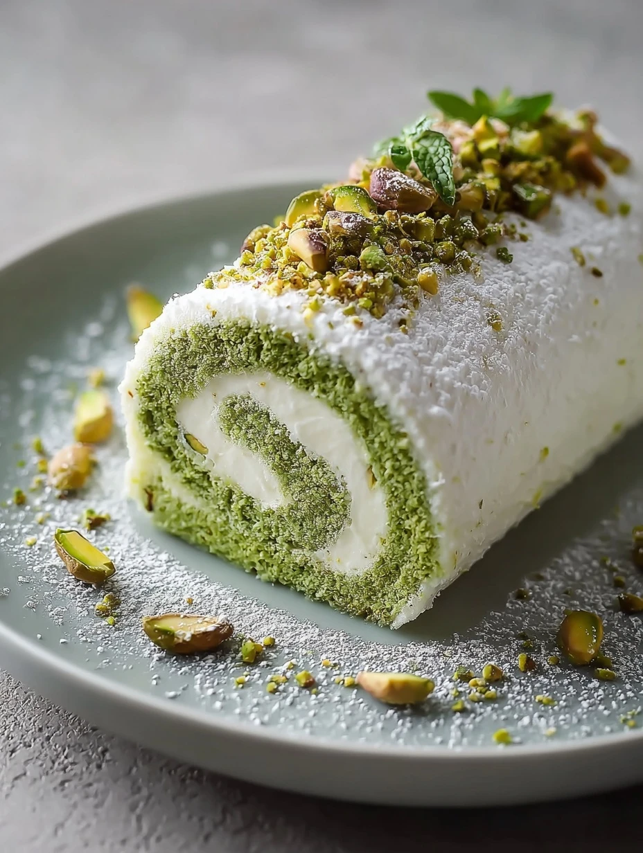 Delicious Pistachio Roll Cake for Your Next Sweet Celebration