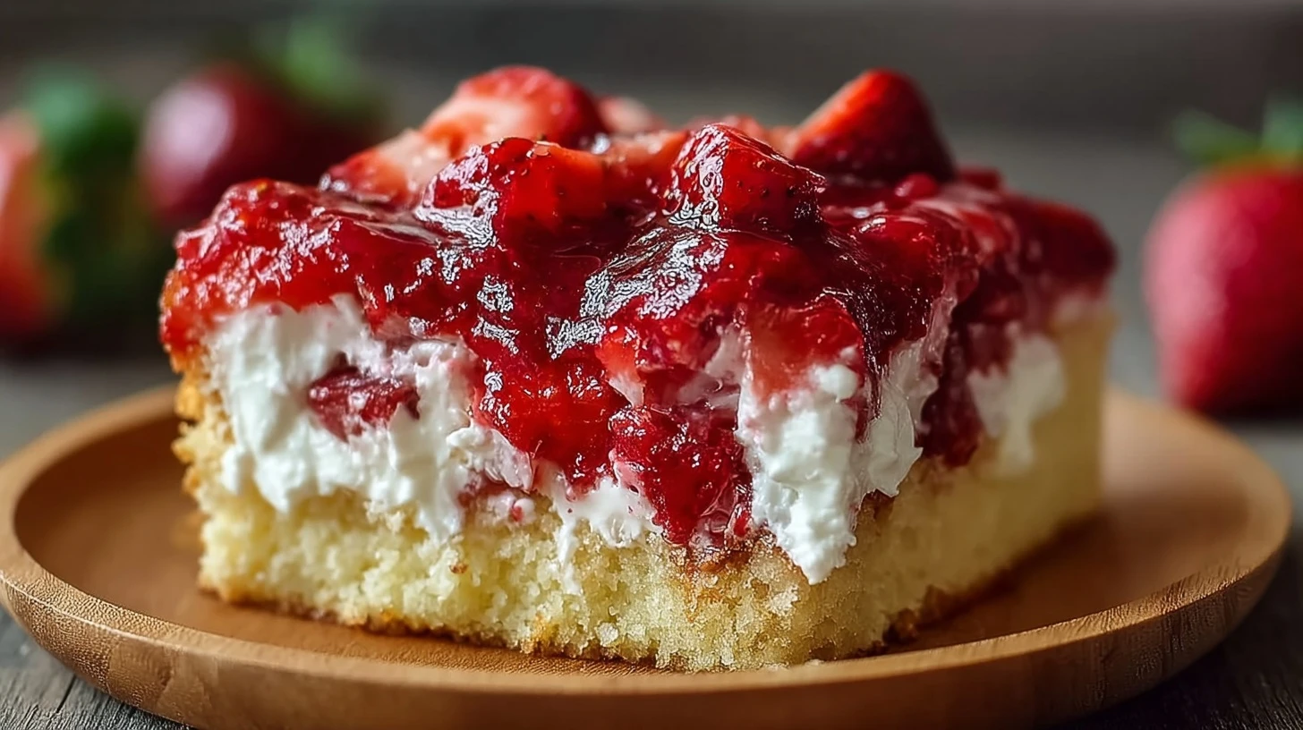 Strawberry Earthquake Cake