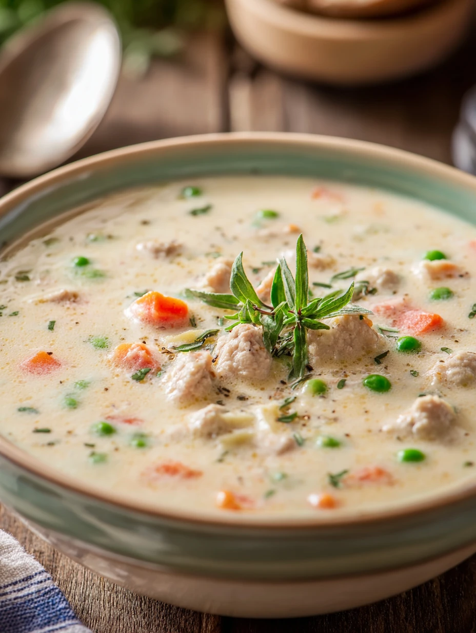 Creamy Italian Ground Chicken Soup