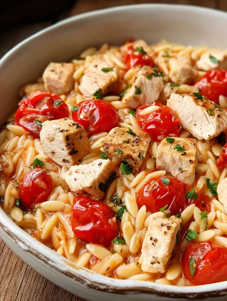 Creamy Tomato Orzo Chicken