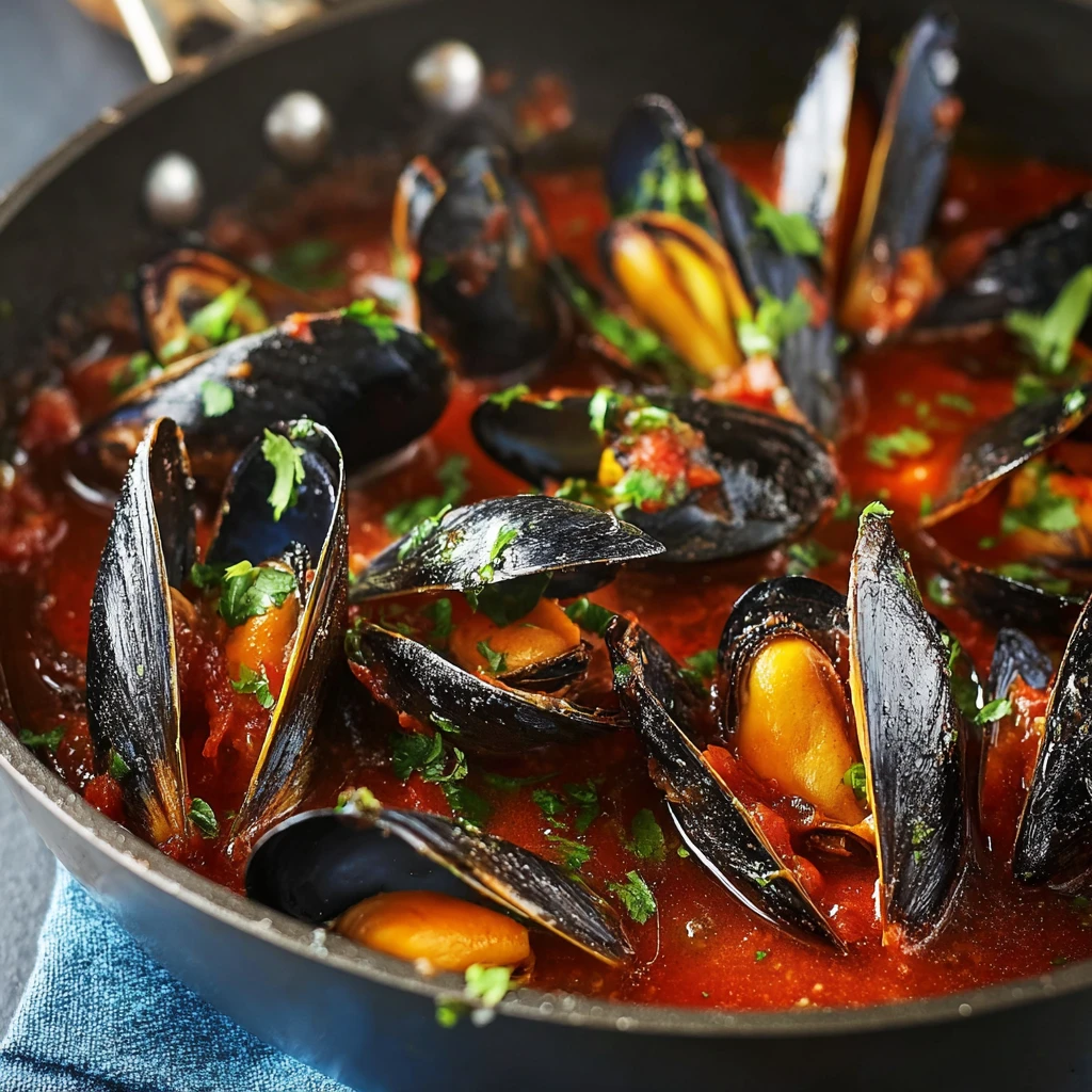 Chilli Mussels Spicy Tomato Broth Flavor Explosion