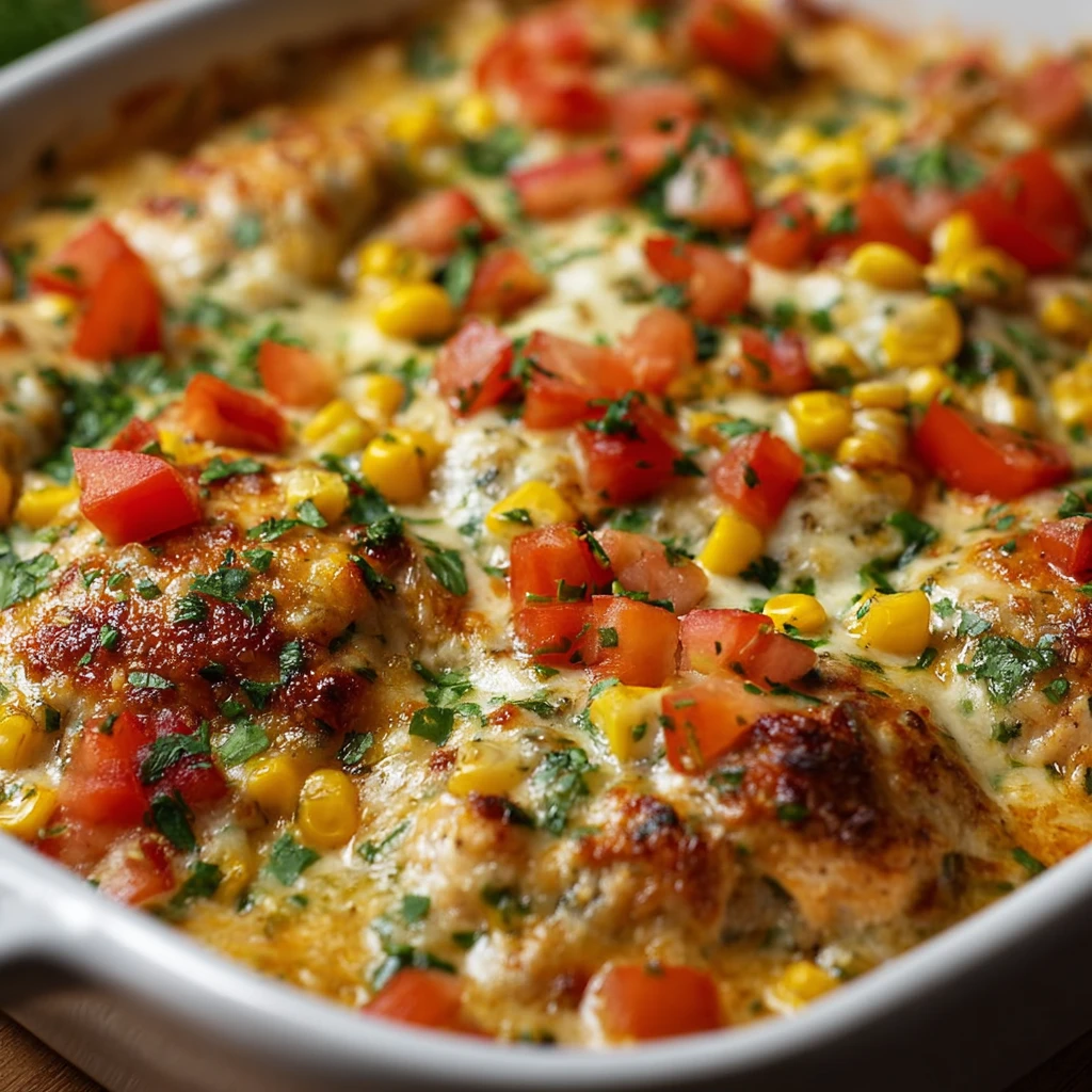 Healthy Salsa Verde Chicken Casserole
