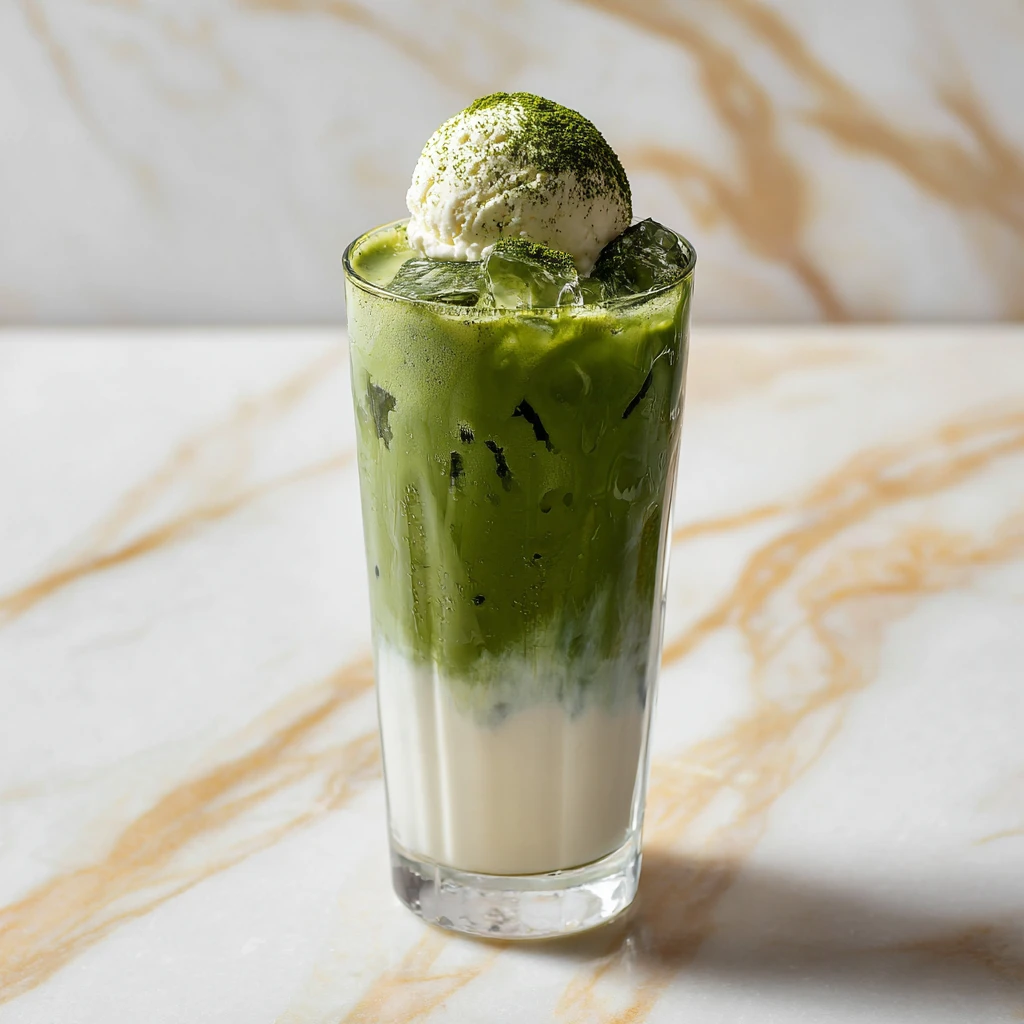 Iced Matcha Latte Vanilla Ice Cream