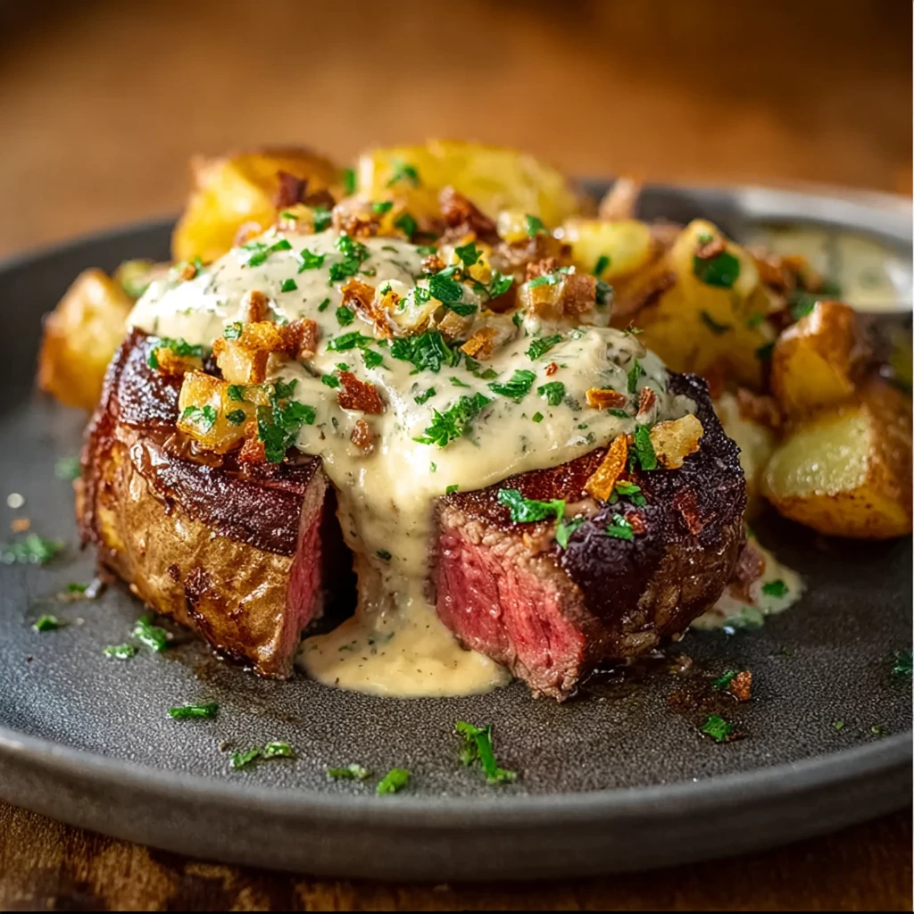 Loaded Steak Potato Ultimate Comfort Food Dinner