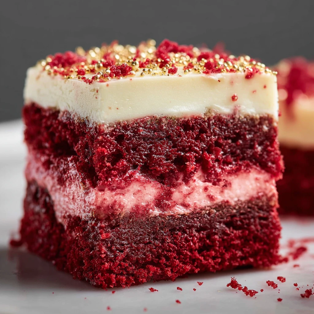 Red Velvet Cheesecake Brownies Rich Decadent Dessert