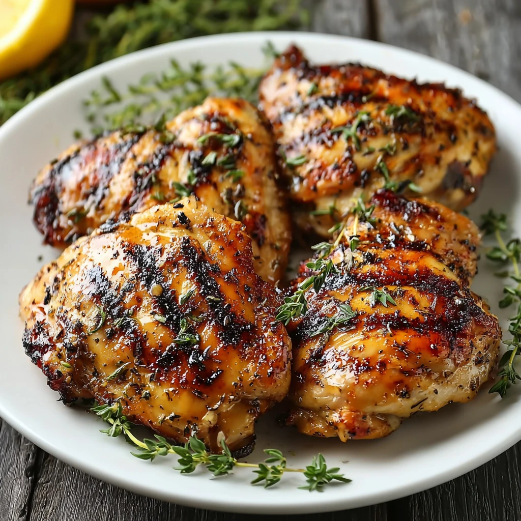 Zesty Lemonpepper Bbq Chicken Thighs Flavorful Grills