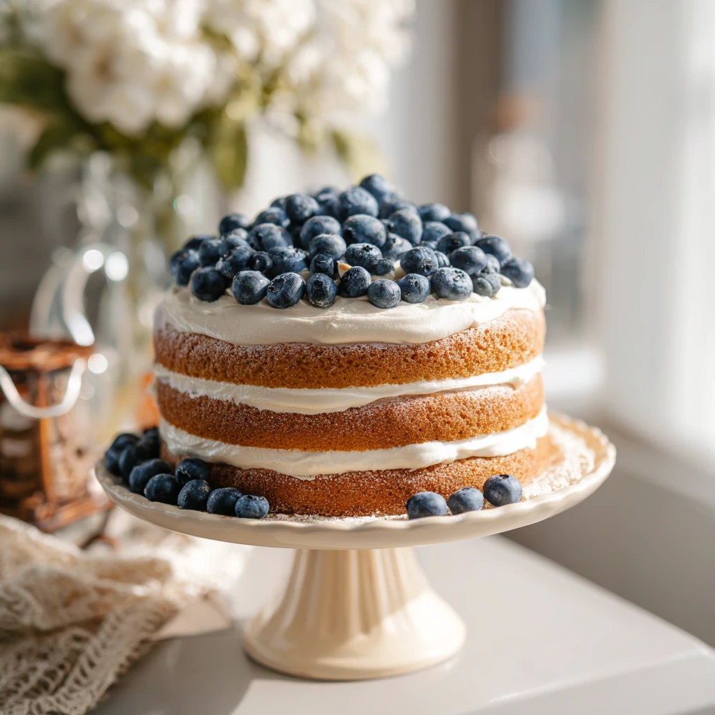 Lemon Blueberry Layer Cake Light Fluffy Delicious