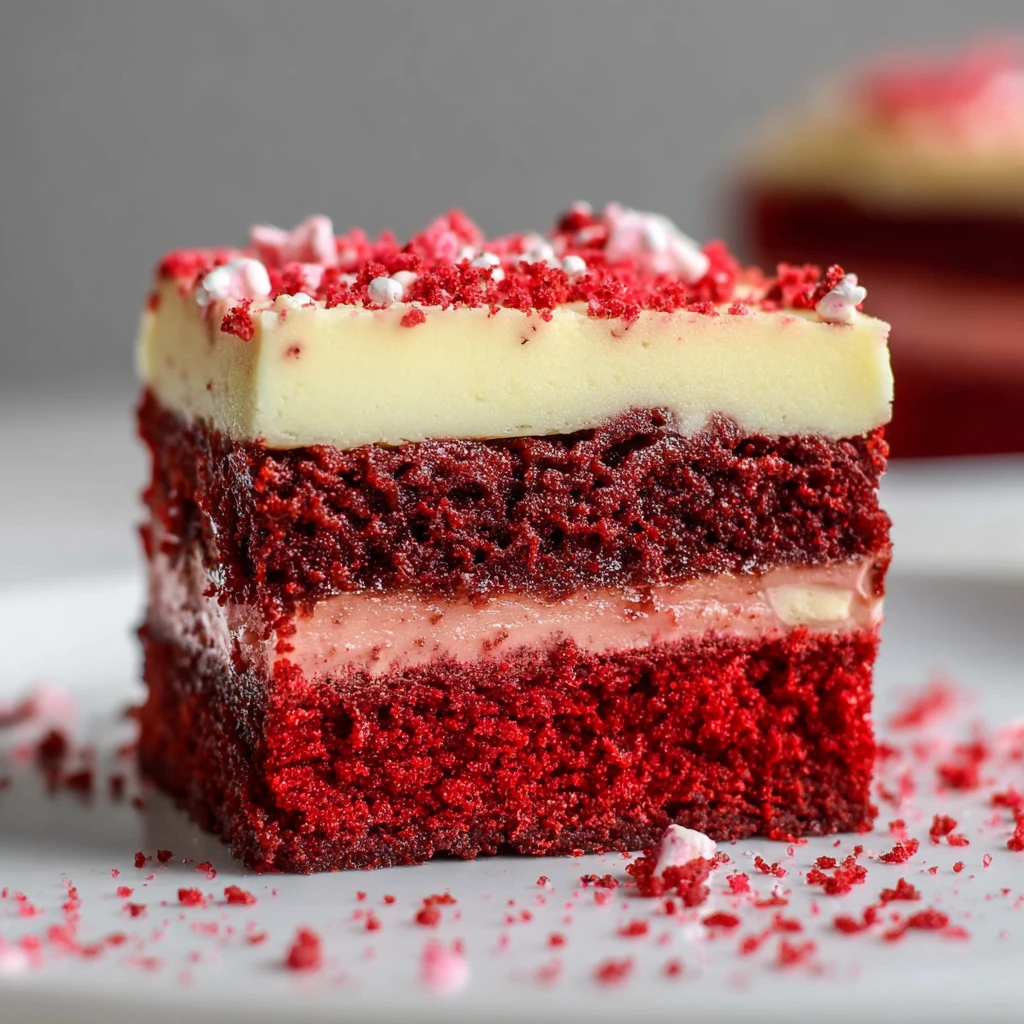 Red Velvet Cheesecake Brownies Rich Decadent Dessert