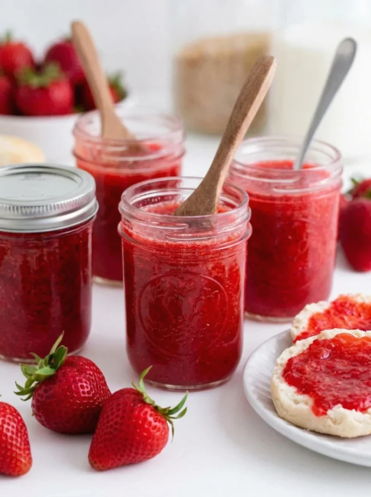 Homemade strawberry jam