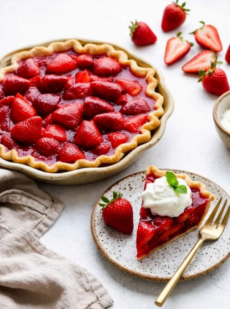 fresh strawberry pie