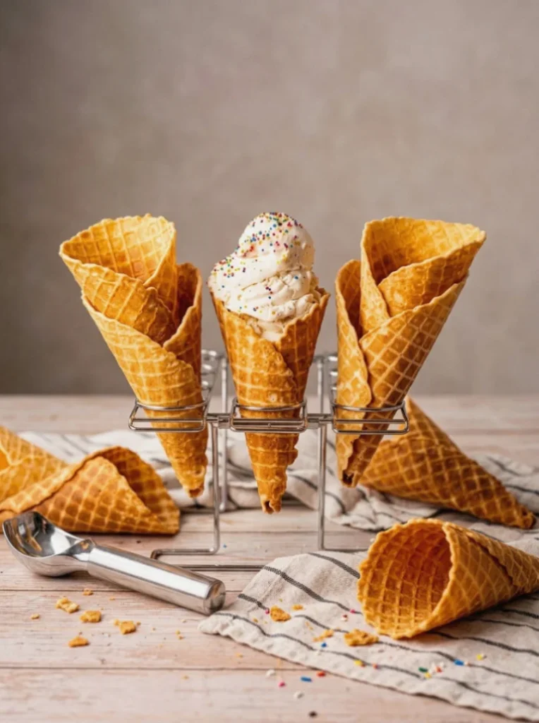homemade waffle cones